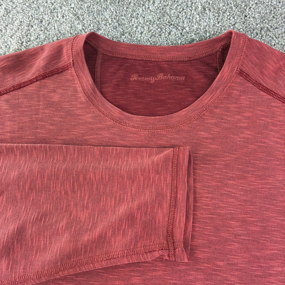 Tommy Bahama Ecomax XL Red Long Sleeve Performance Shirt Lightweight Activewear